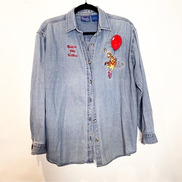 Vintage | Winnie the Pooh Chambray Blouse - Picture 1 of 4